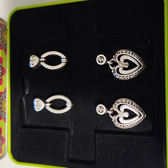 Women's Brighton Silvertone Earrings 2 Sets **Great for Mother's Day * - Picture 1 of 4